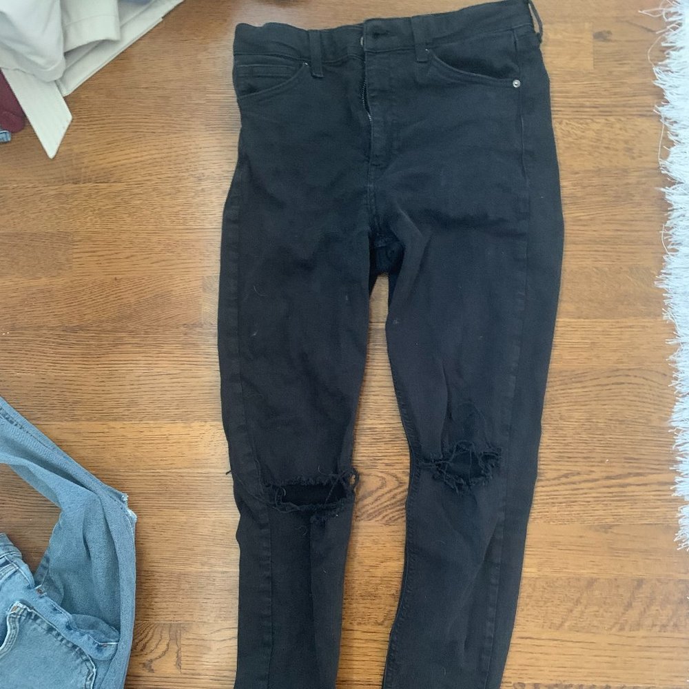 Black topshop jamie jeans
